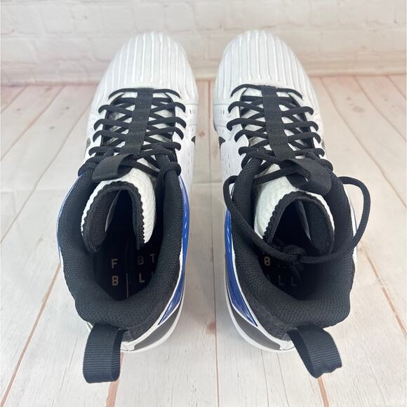 Nike Force Savage Pro 3 White/Blue Lineman Football Cleats Mens Sz 13 DA5453-110 - Picture 7 of 10